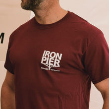 Load image into Gallery viewer, Iron Pier T Shirt Men&#39;s/Unisex Burgundy
